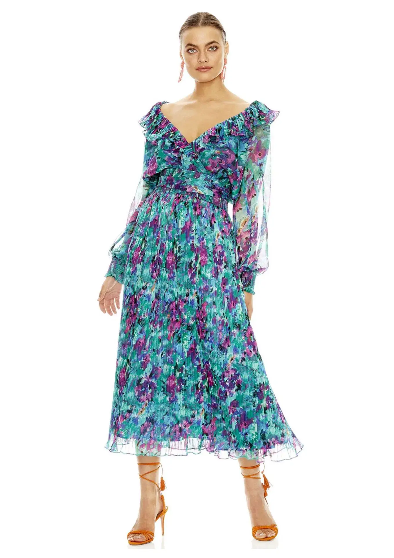 Talulah Barcelona Nights Midi Dress Floral Size M - Image 1