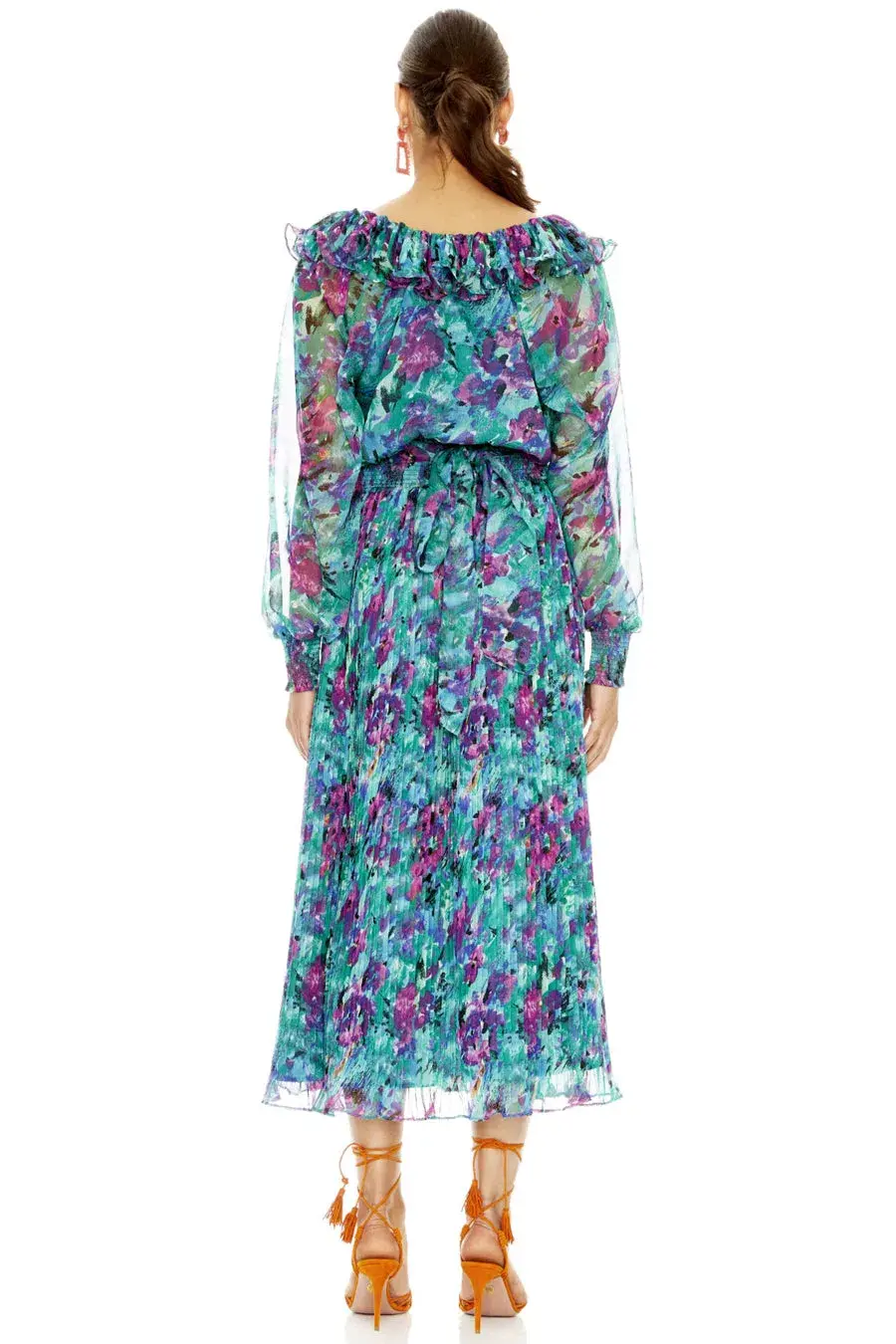 Talulah Barcelona Nights Midi Dress Floral Size M - Image 2