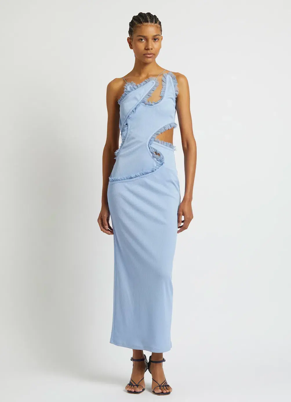 Christopher Esber Carina Interlinked Dress Blue Size 6 for rent on The Volte - main image
