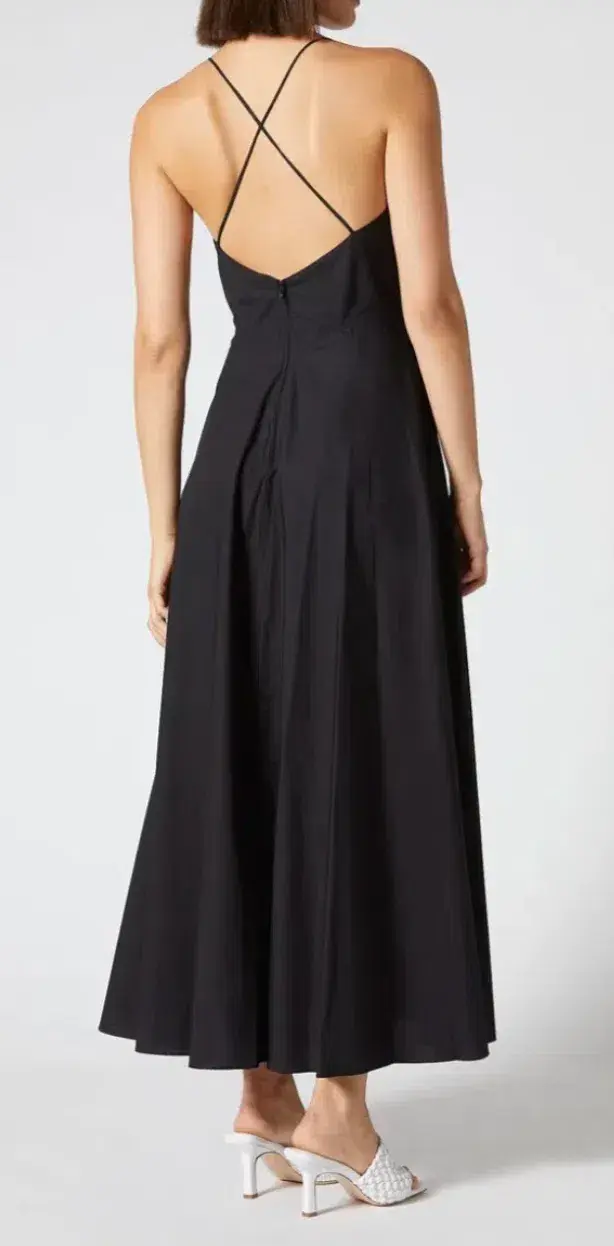 Scanlan Theodore Cotton Strappy Dress Black Size M / AU 10 - Image 2