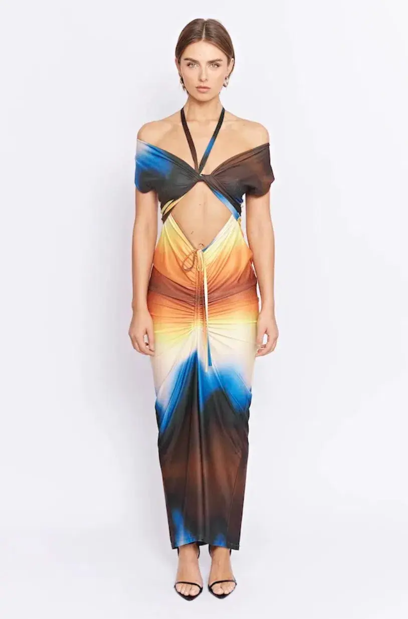 Pfeiffer Lexington Midi Dress Earth Size M / AU 10 for rent on The Volte - main image