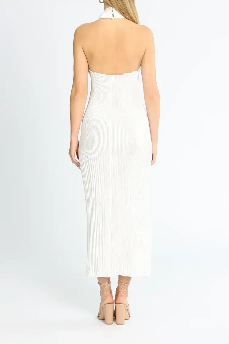 Lidee Soiree Halter Gown in White Size 12 for rent on The Volte - main image