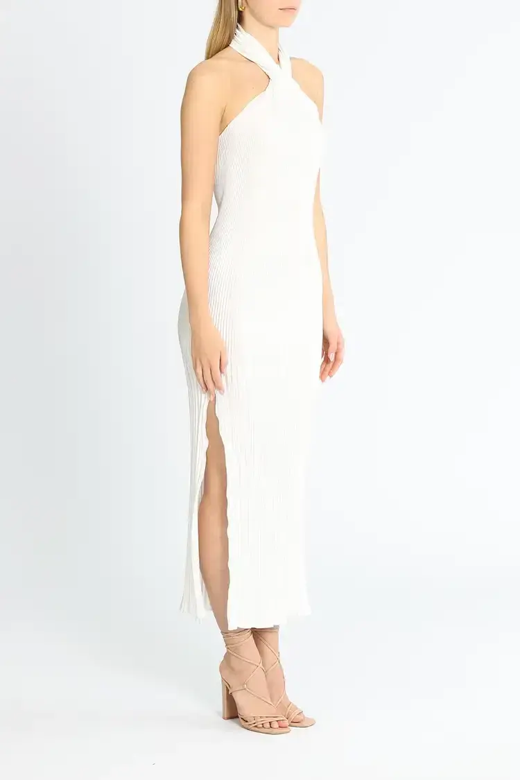 Lidee Soiree Halter Gown in White Size 8 for rent on The Volte - main image