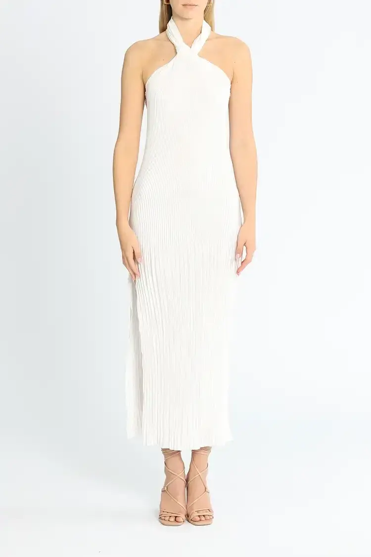 Lidee Soiree Halter Gown in White Size 8 - Image 4