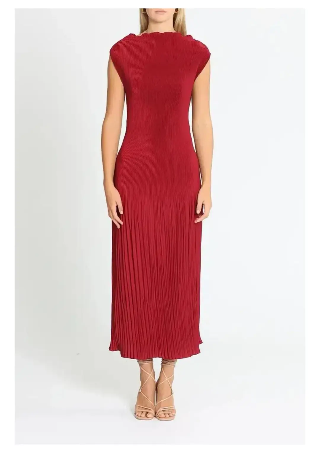 Lidee Soiree Moss Gown in Ruby Size 12 for rent on The Volte - main image