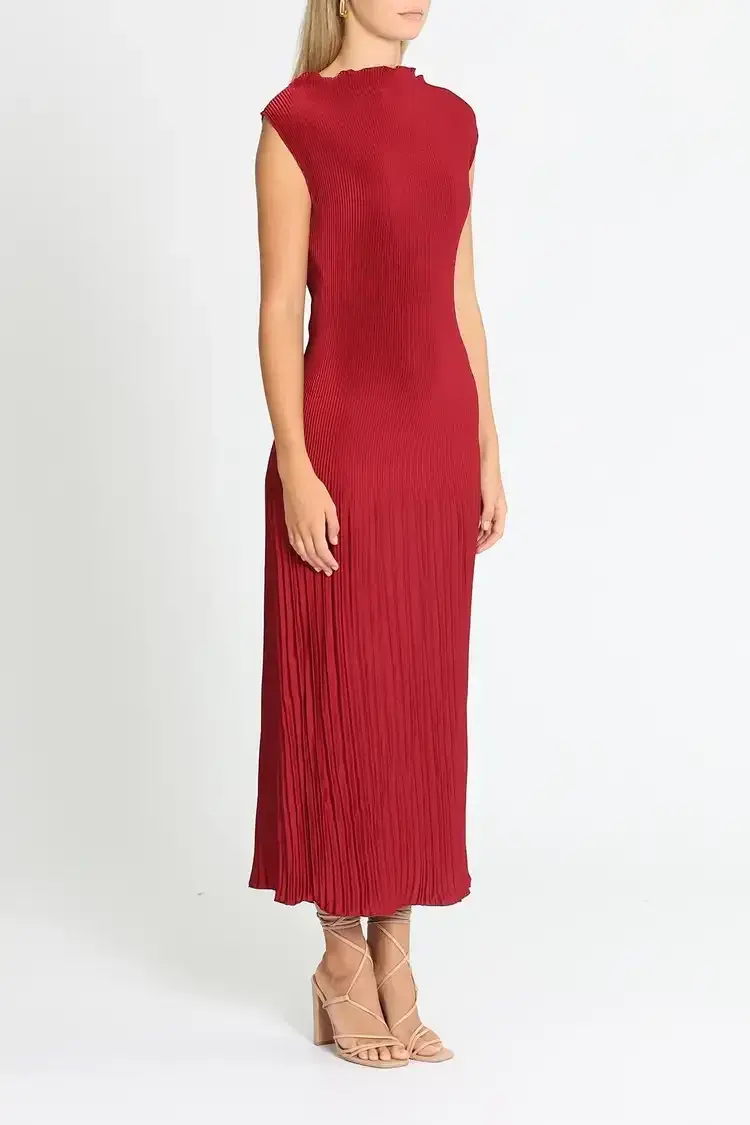 Lidee Soiree Moss Gown in Ruby Size 12 for rent on The Volte - main image