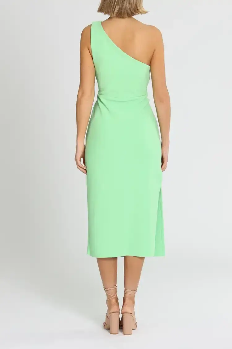 Bec & Bridge Clover Asymmetric Midi Dress in Green Size 12 - Image 3