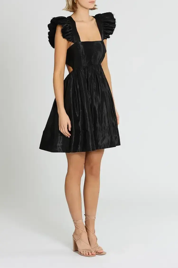 Aje Gazelle Mini Dress in Black Size 12 - Image 2