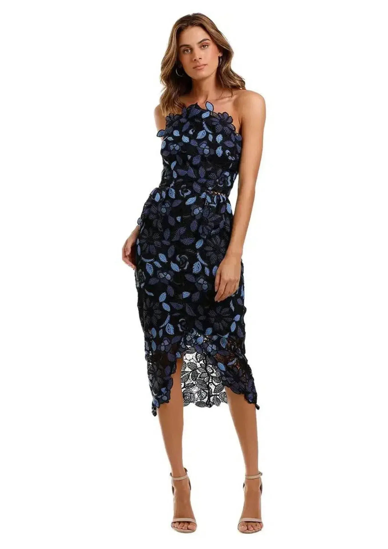 Elliatt Times Midi Dress in Blue Size 6 - Image 1