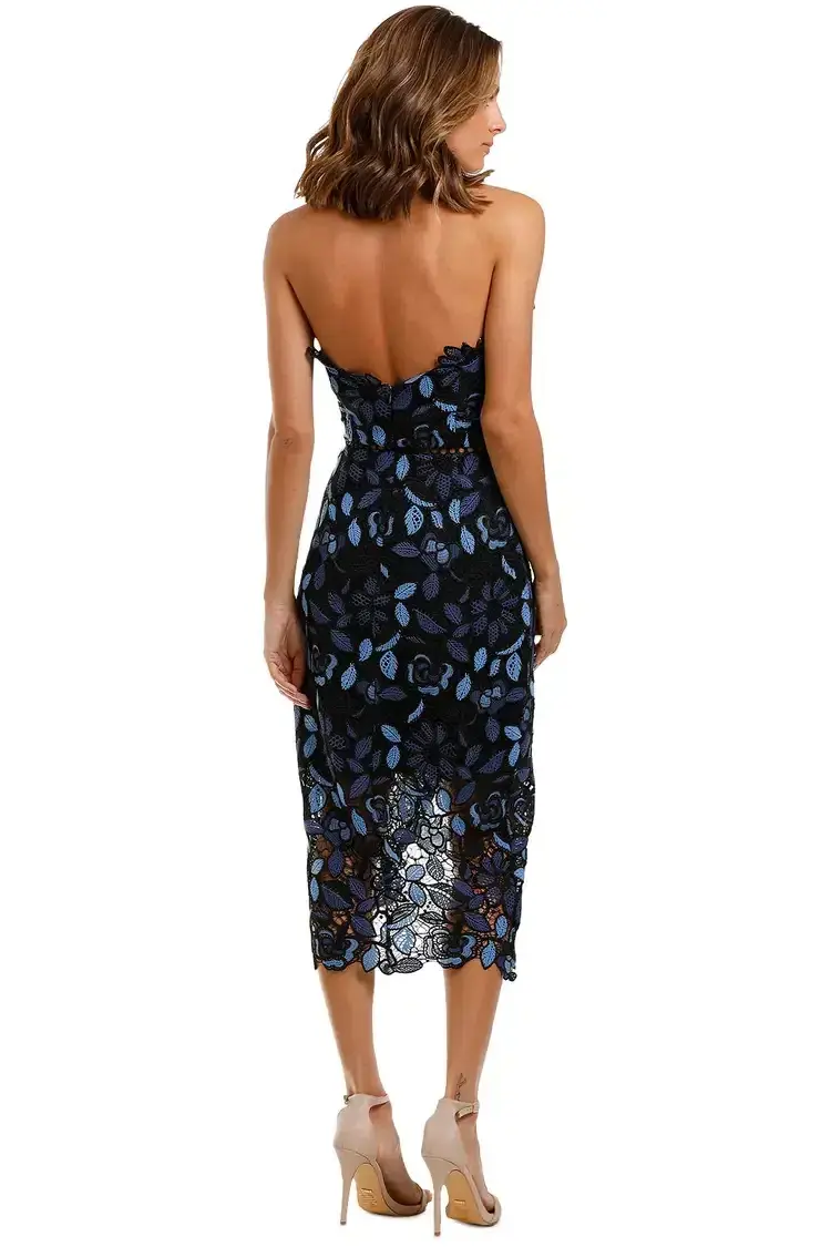 Elliatt Times Midi Dress in Blue Size 6 - Image 3