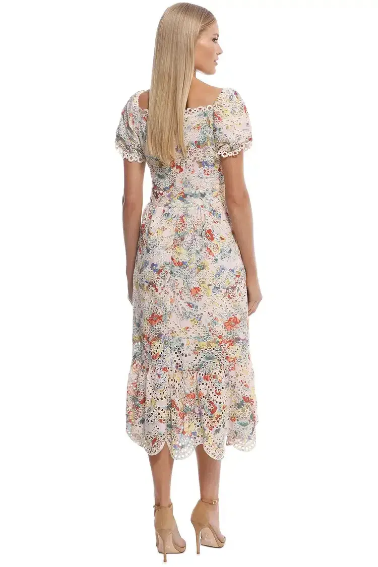 Elliatt Faith Midi Dress in Pink Floral Size 10 - Image 3