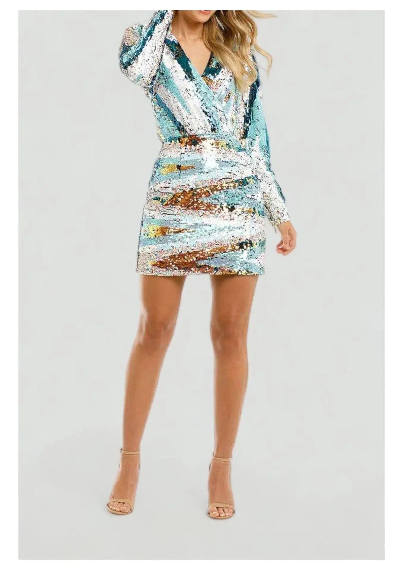 Elliatt Duet Mini Dress in Multi Size 14 - Image 1