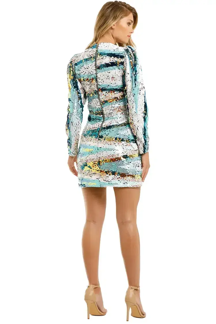 Elliatt Duet Mini Dress in Multi Size 14 - Image 3