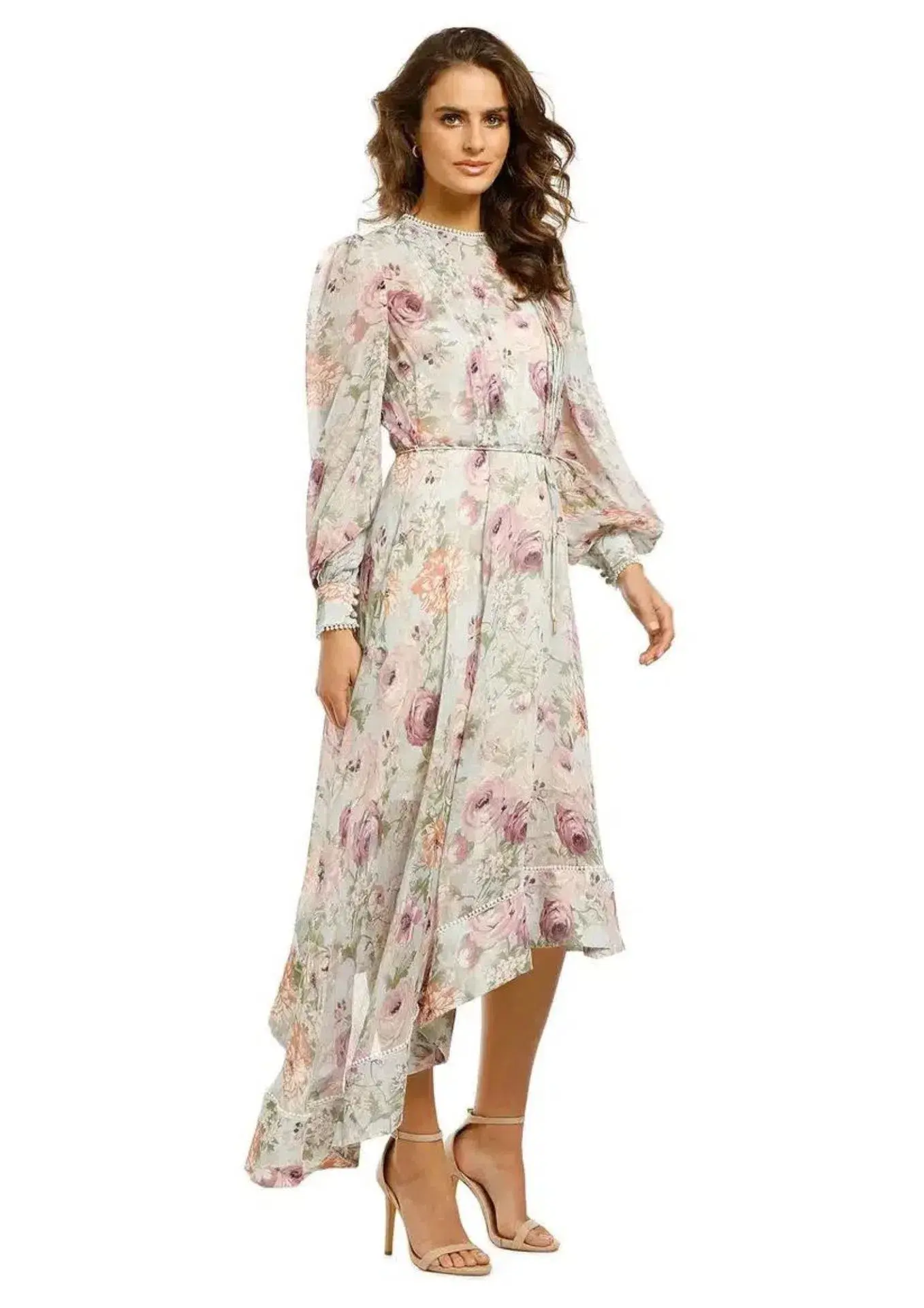 Elliatt Karishma Midi Dress in Multi Floral Size 12 - Image 1
