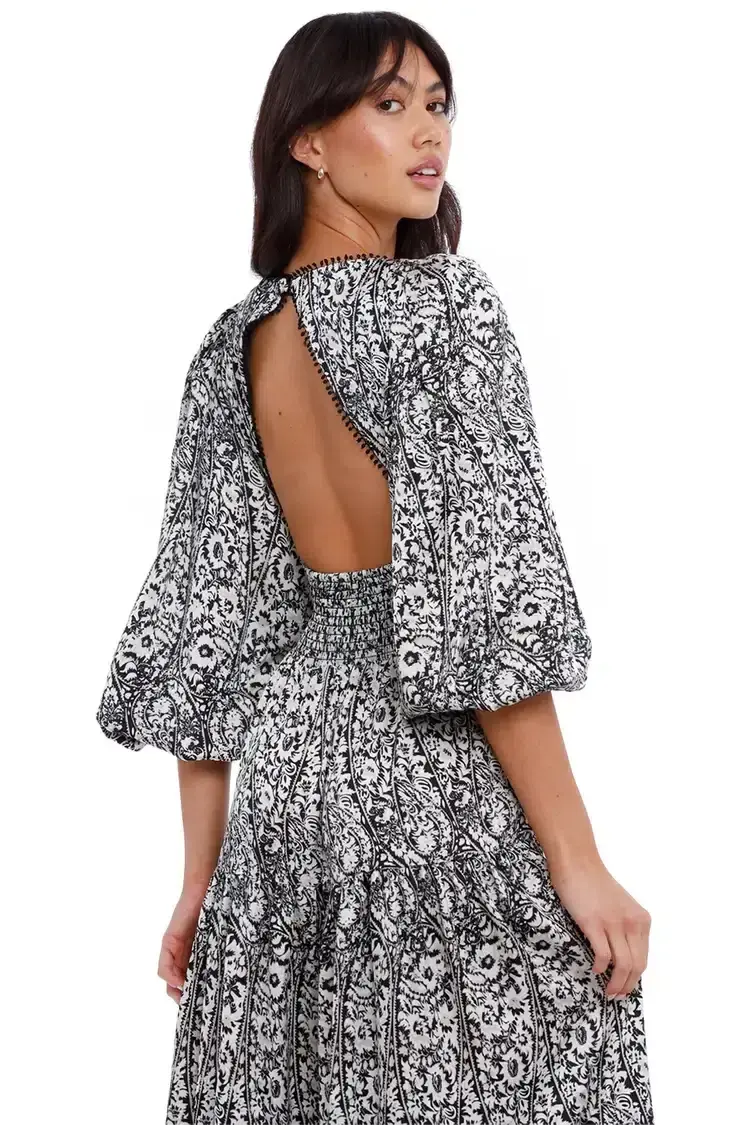 Elliatt Growth Midi Dress Print Size 12 for rent on The Volte - main image