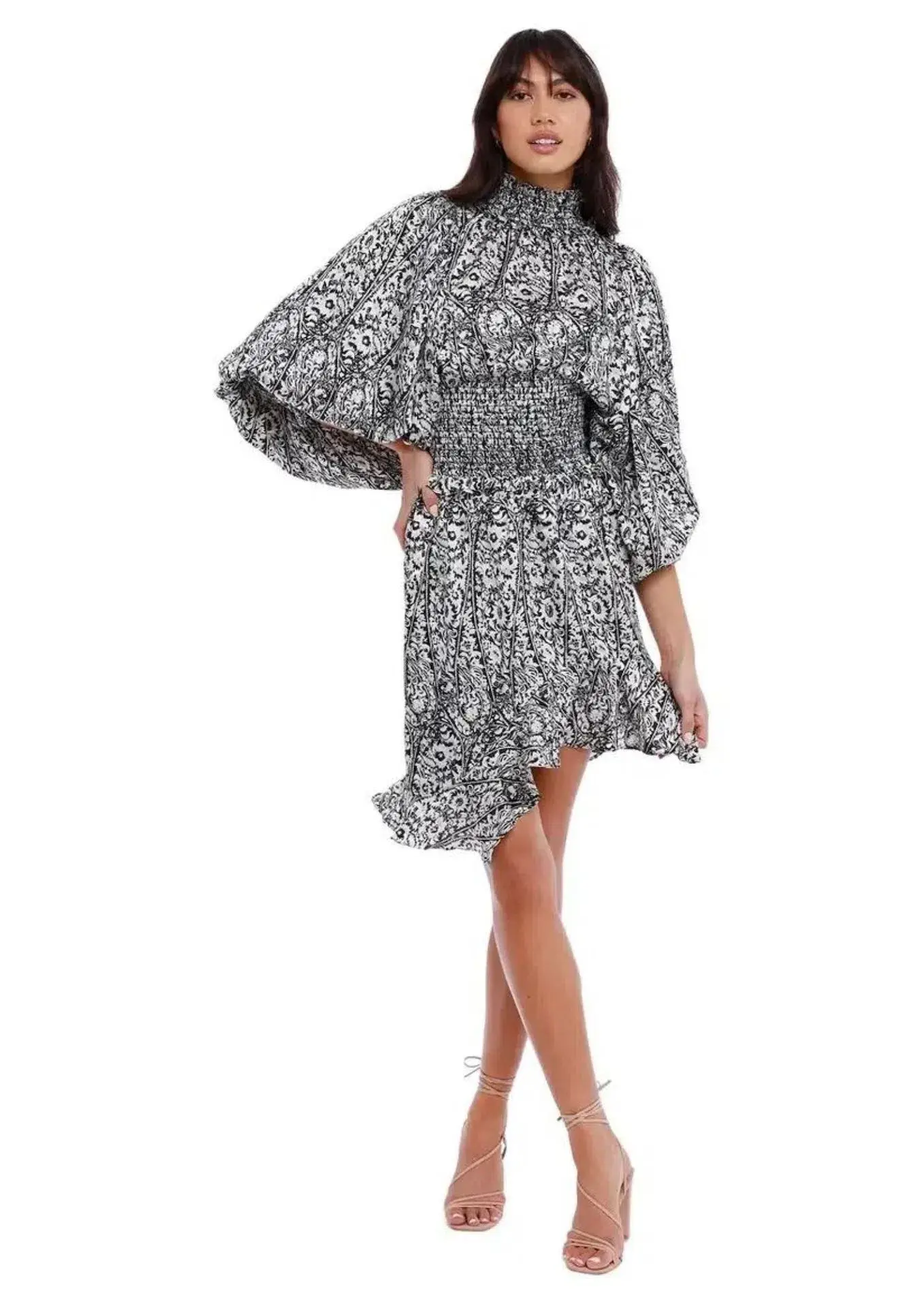 Elliatt Prevail Blouse and Mini Skirt Set Print Size 10 - Image 1