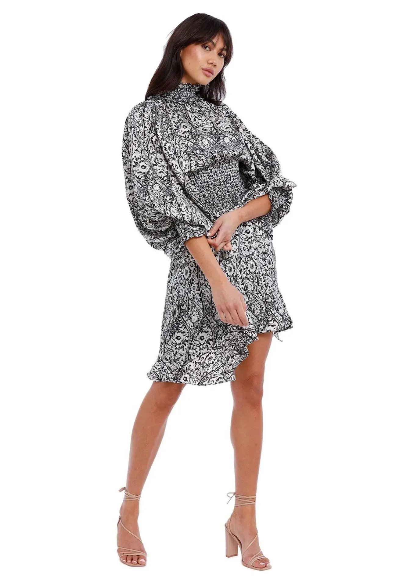 Elliatt Prevail Blouse and Mini Skirt Set Print Size 6 - Image 1