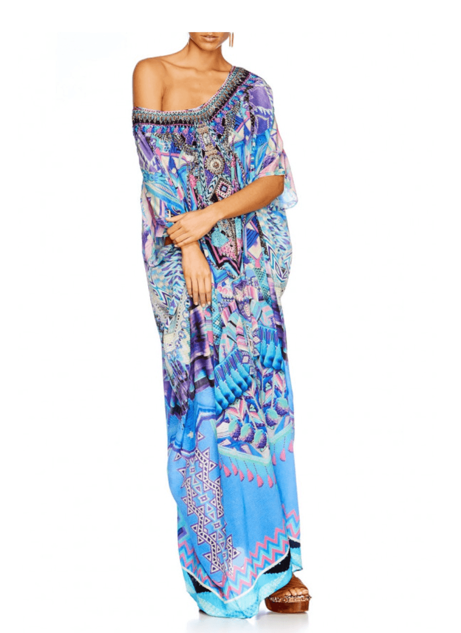 Camilla Threads of Cosmos Round Neck Kaftan One Size - Image 4