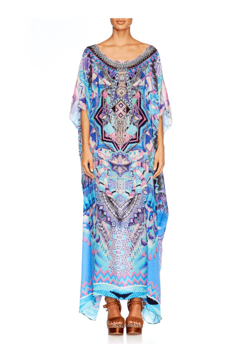 Camilla Threads of Cosmos Round Neck Kaftan One Size - Image 1