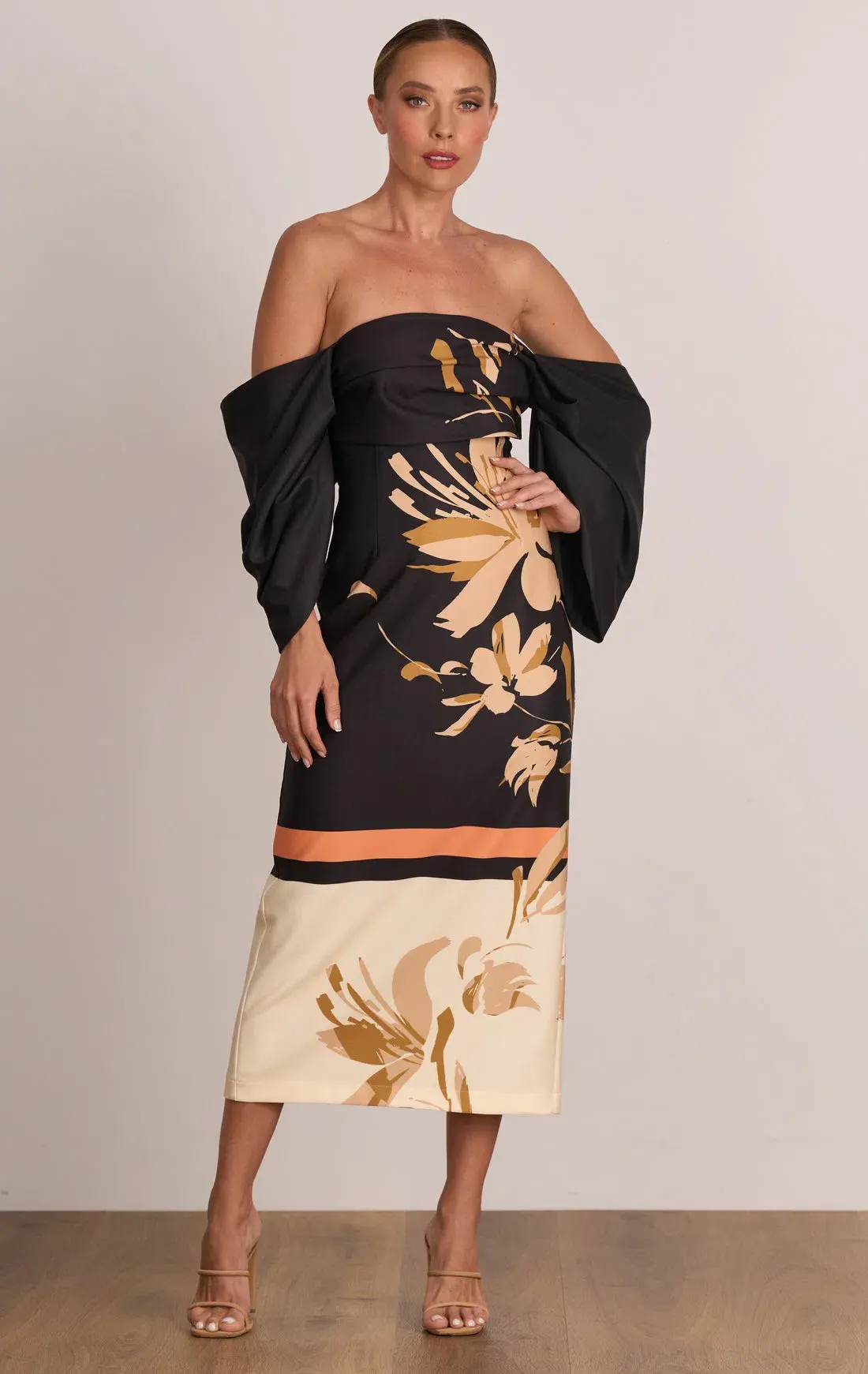 Pasduchas  Flicker Party Midi Dress Floral Size 12 - Image 1