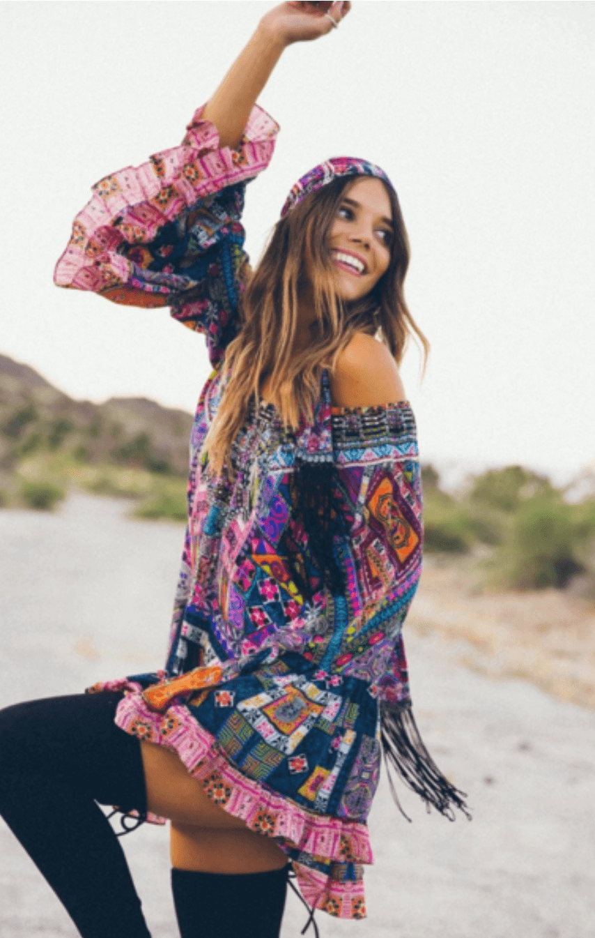 Camilla Patch Me Up A Line Frill Dress XS - Image 1