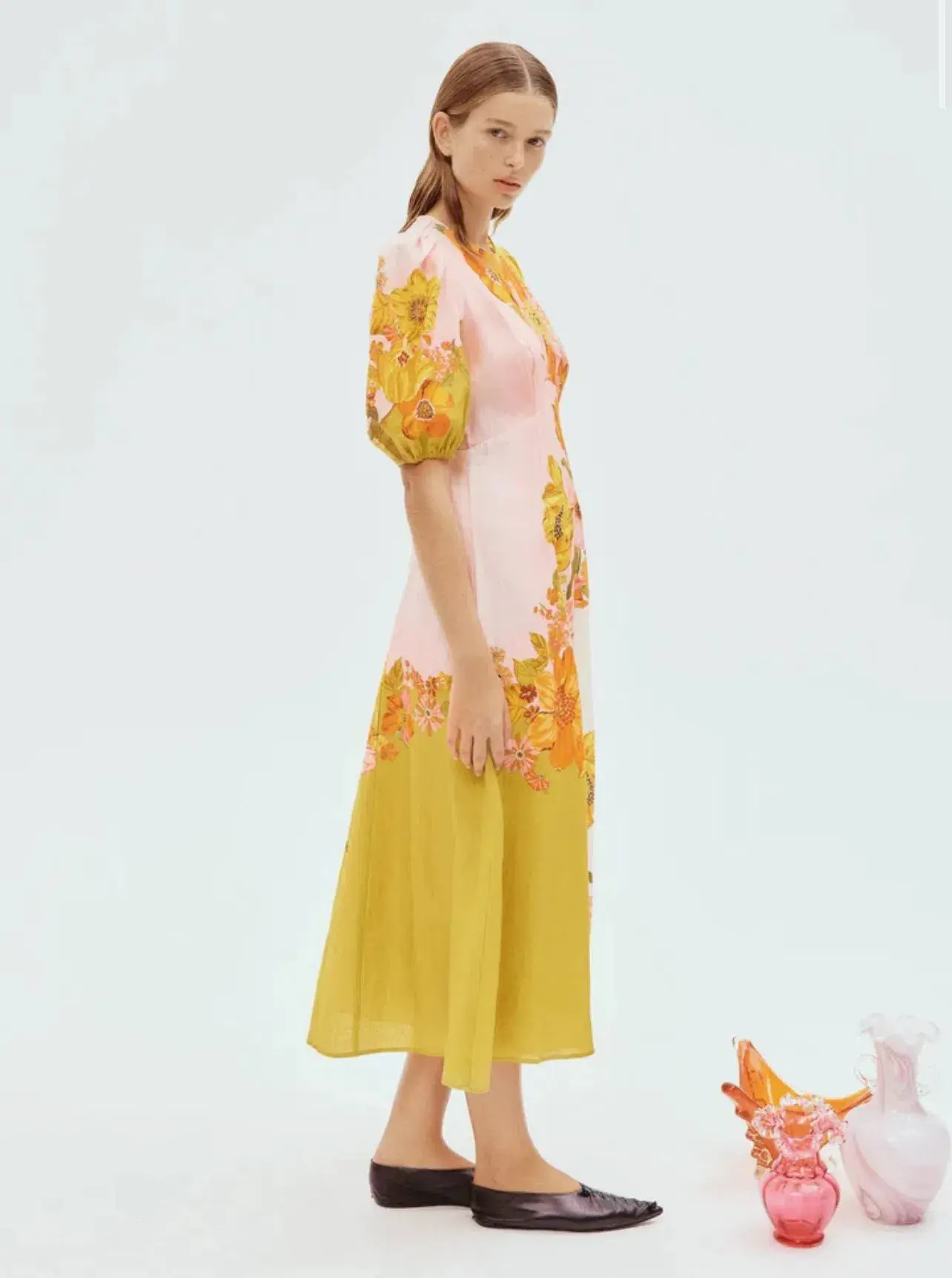 Alemais Silas Midi Dress Floral Size 14 - Image 3