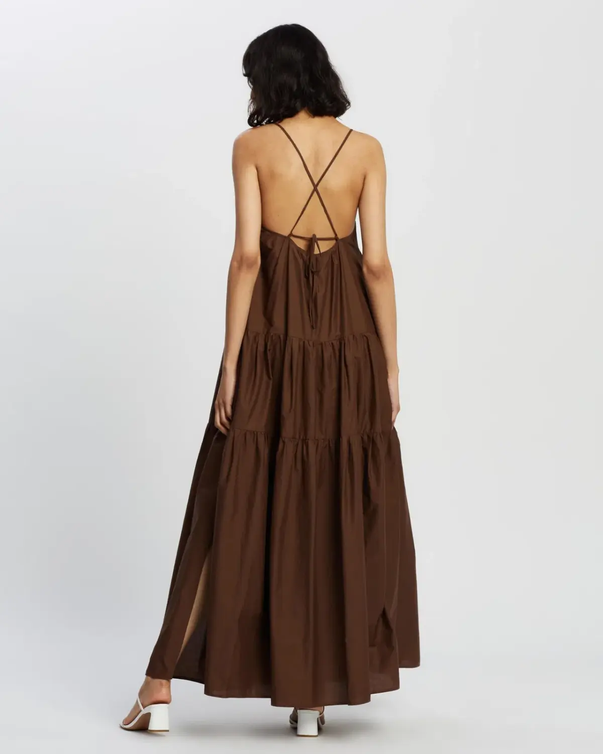 Camilla and Marc Majella Tiered Maxi Dress Brown Size 8 - Image 2
