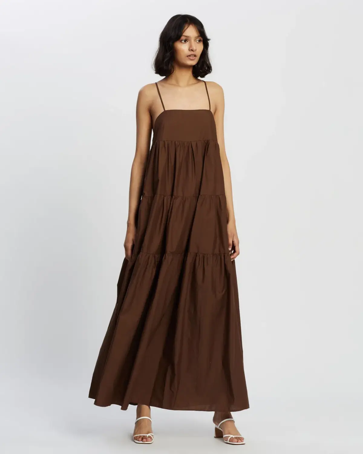 Camilla and Marc Majella Tiered Maxi Dress Brown Size 8 - Image 1