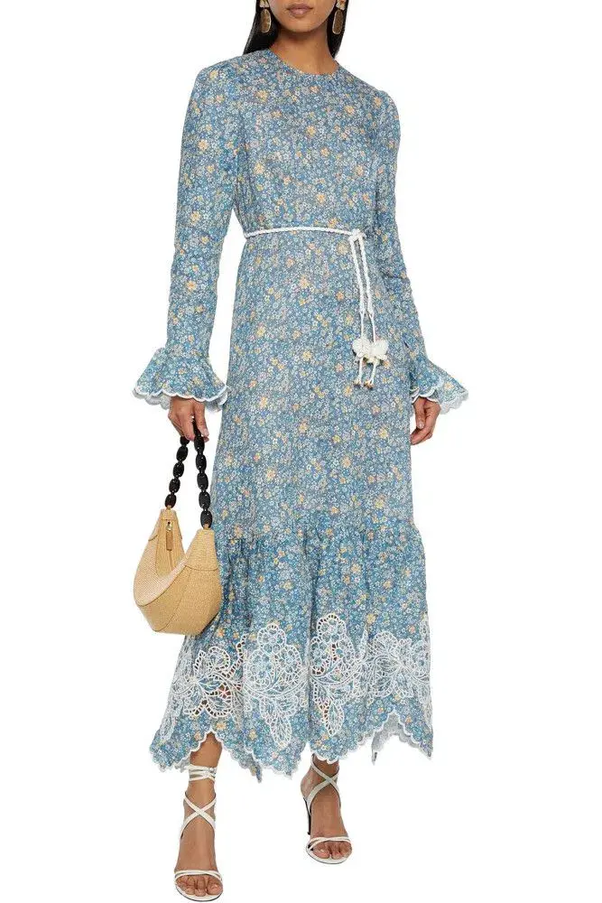 Zimmermann Carnaby Frill Long Dress Floral Size 1 / Au 10 - Image 1
