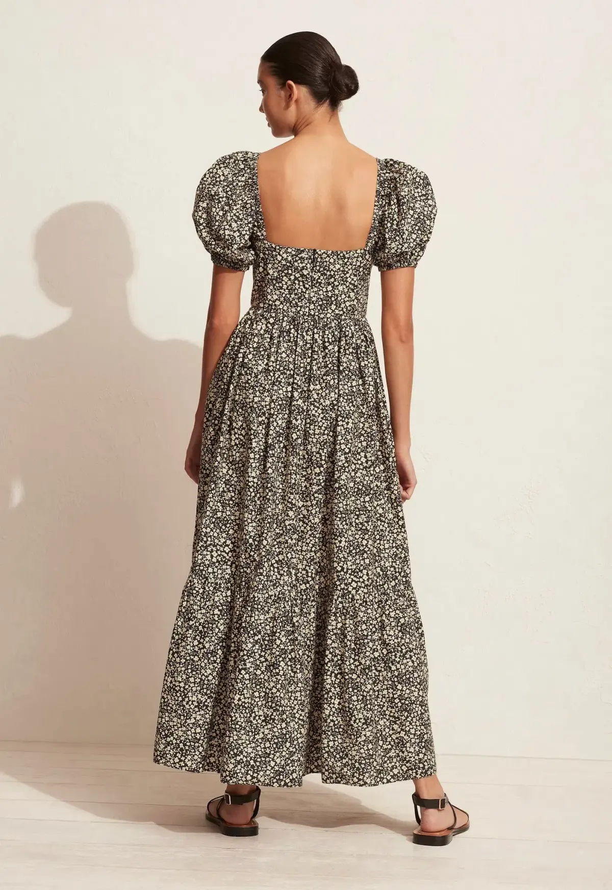 Matteau Tiered Peasant Dress Floral Print Size 6 - Image 2