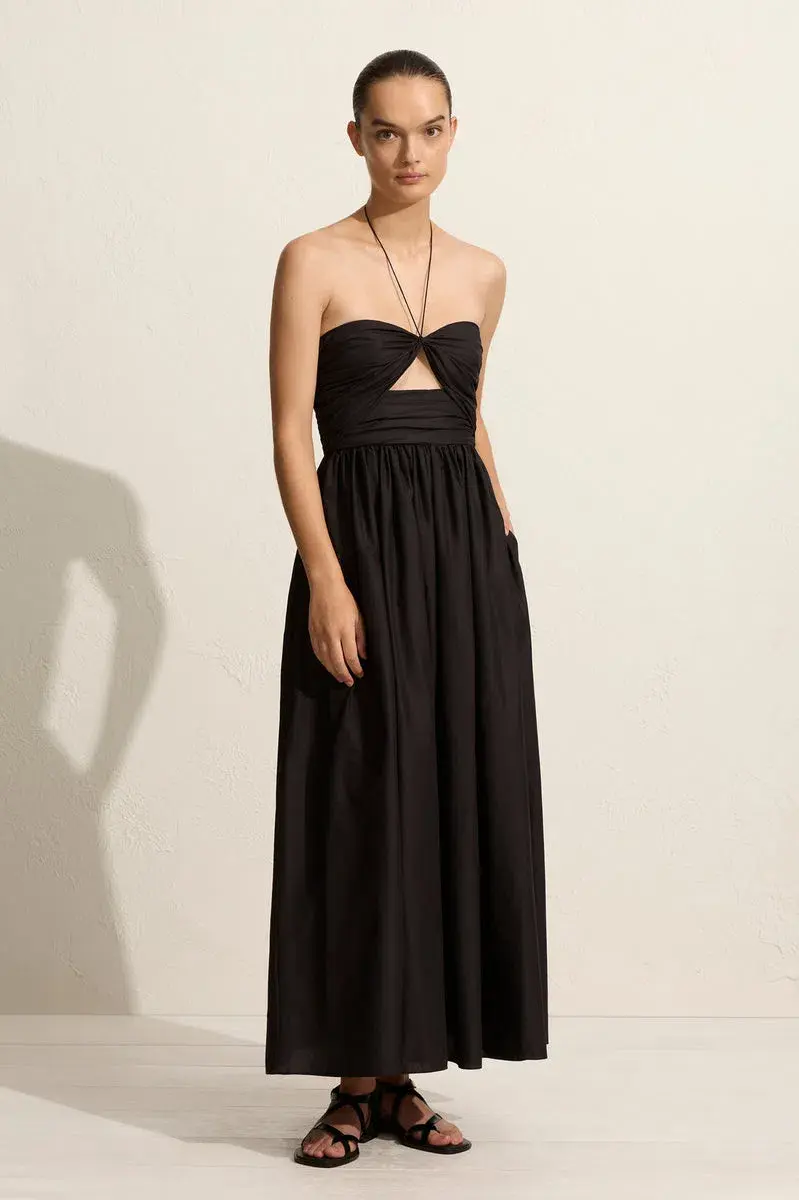 Matteau Bandea Halter Dress in Black Size 6 - Image 1