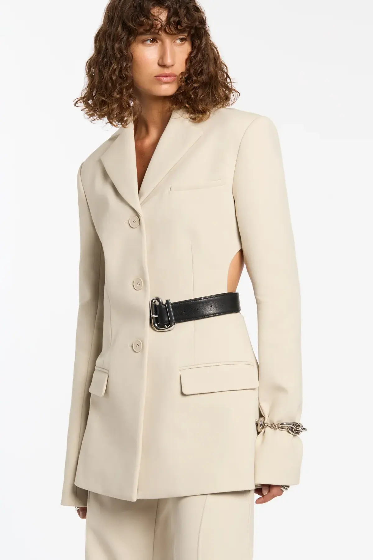Sir the Label Musee Contoured Blazer & Trouser Set Belt included Grey Size 6 - Image 2