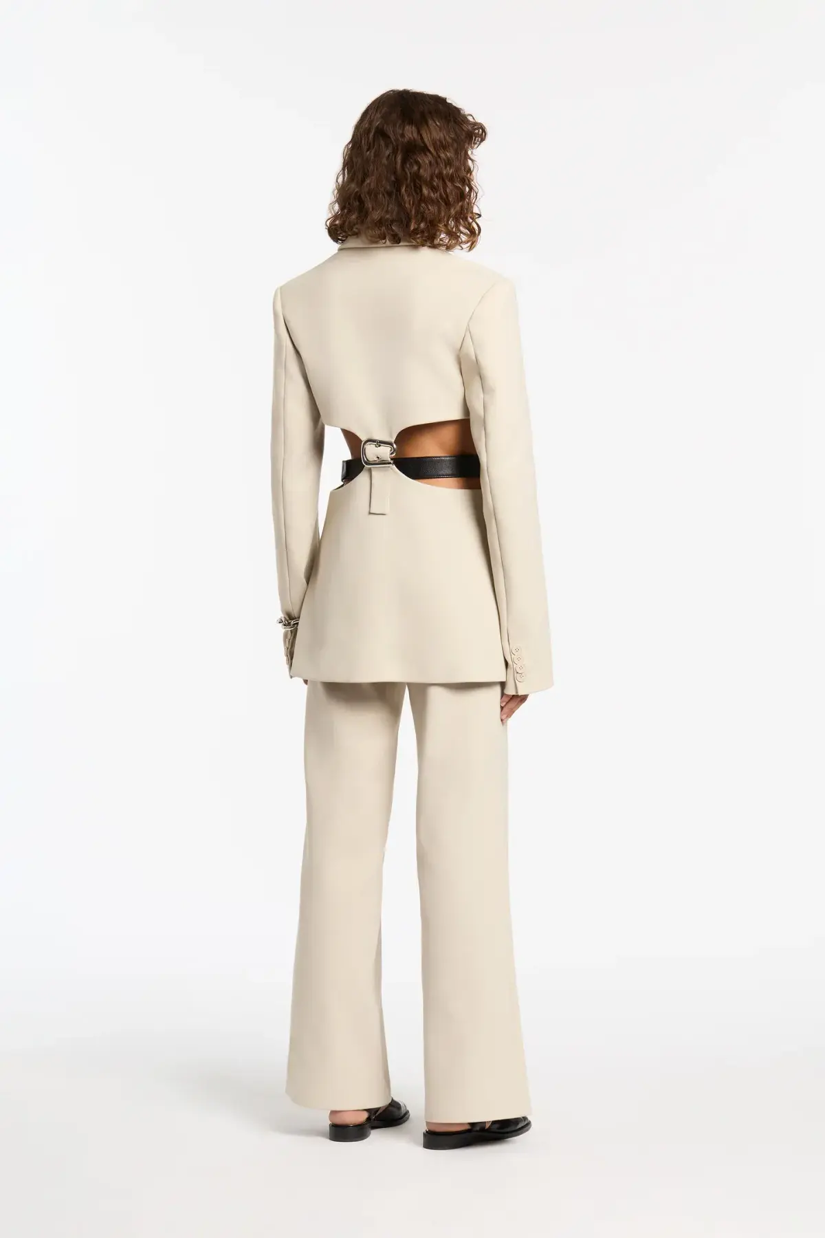 Sir the Label Musee Contoured Blazer & Trouser Set Belt included Grey Size 6 - Image 3