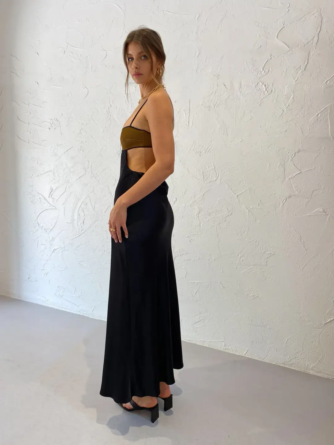 Bec & Bridge Agatha Dress Black/Brown Size 8 for rent on The Volte - main image