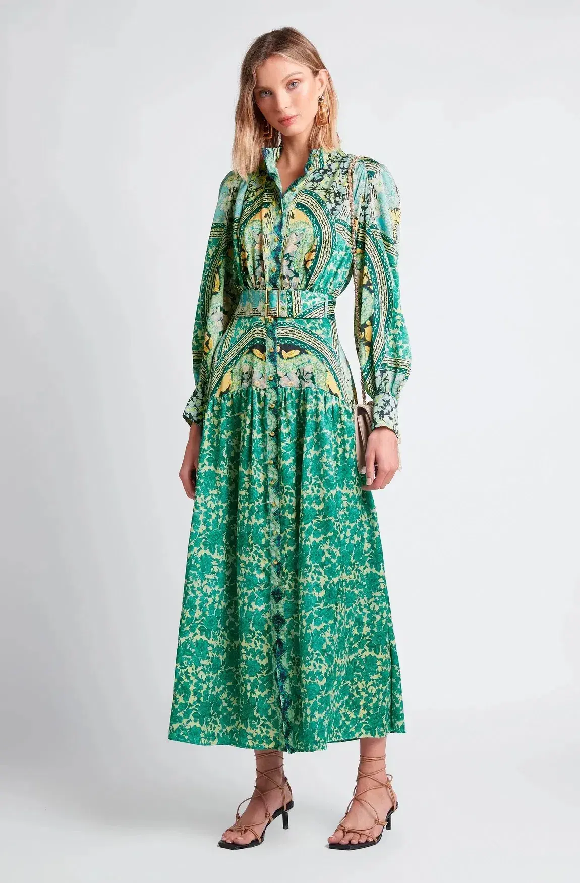 Sheike Georgia Shirt Dress Green Size 8 - Image 1