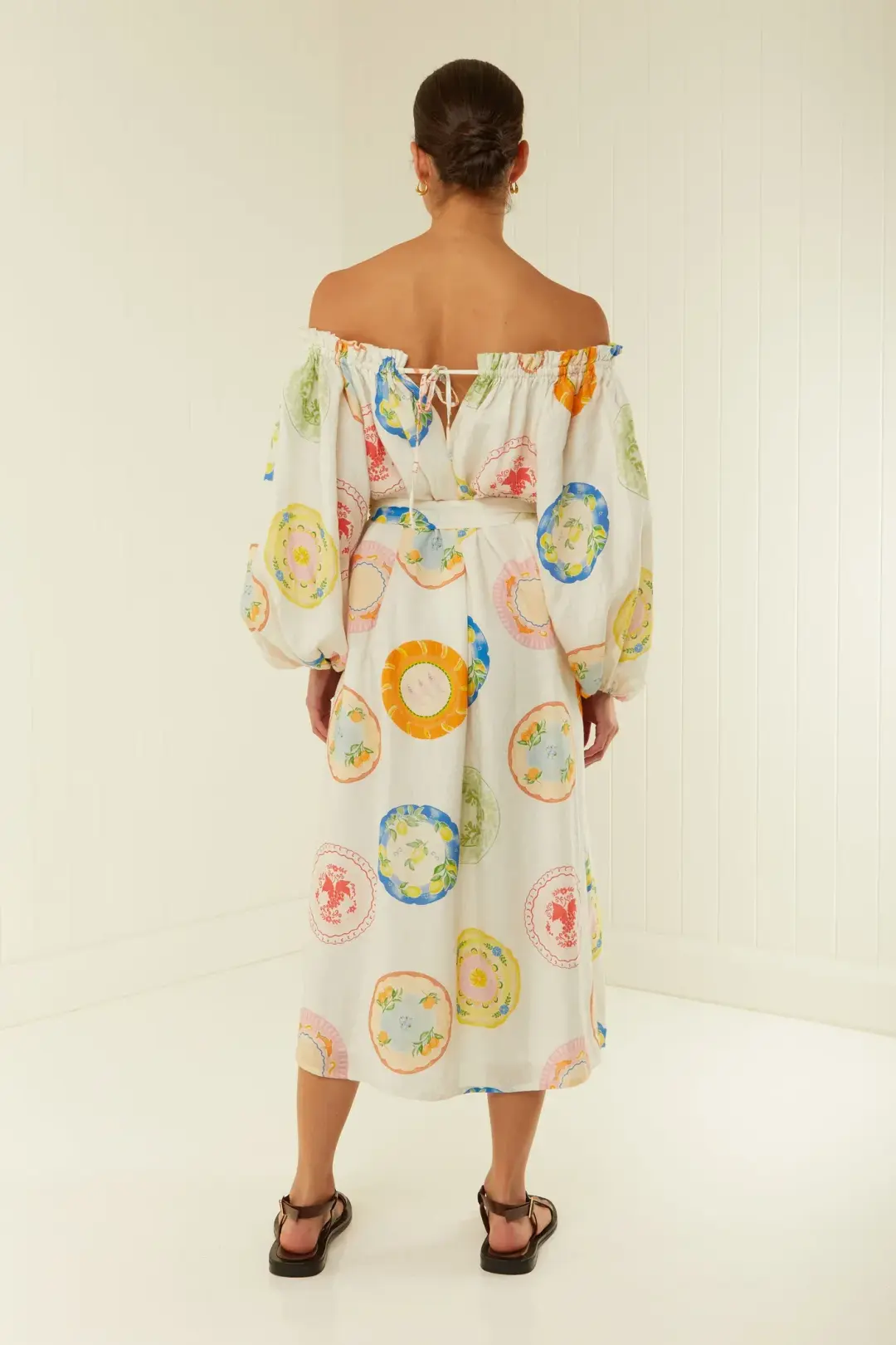 Palm Noose Sicily Dress Multi Print One Size for rent on The Volte - main image