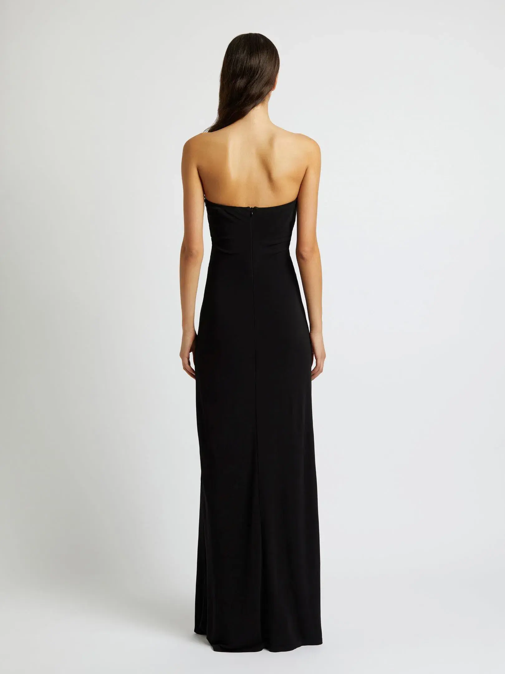 Christopher Esber Arced Palm Strapless Dress Black Size 8 - Image 2