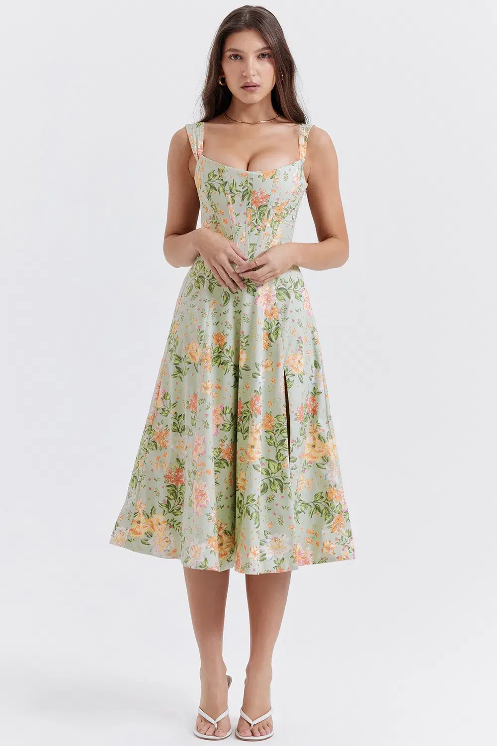 House of CB Saira Midi Dress Floral Size L/AU 12 - 14  - Image 2