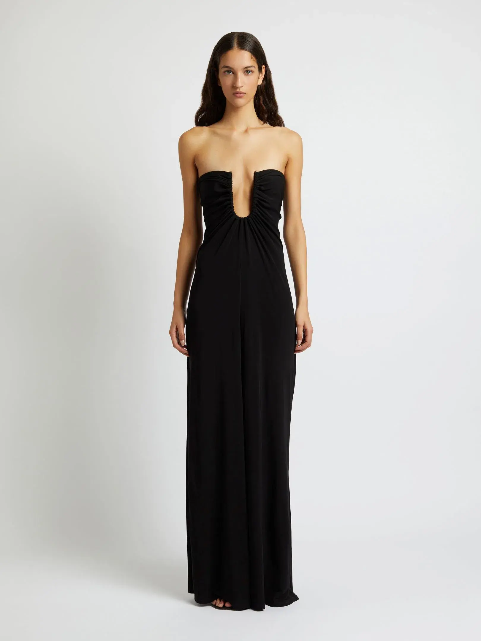 Christopher Esber Arced Palm Strapless Dress Black Size 6  - Image 1