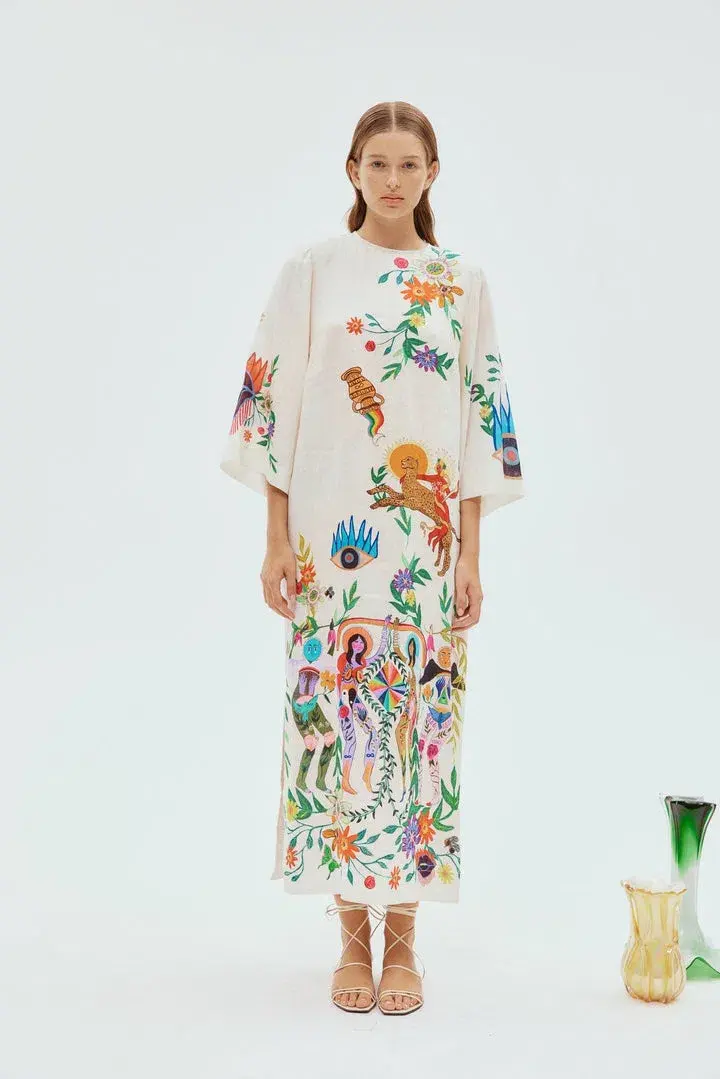 Alemais Meagan Midi Dress Multi Size 12 - Image 1