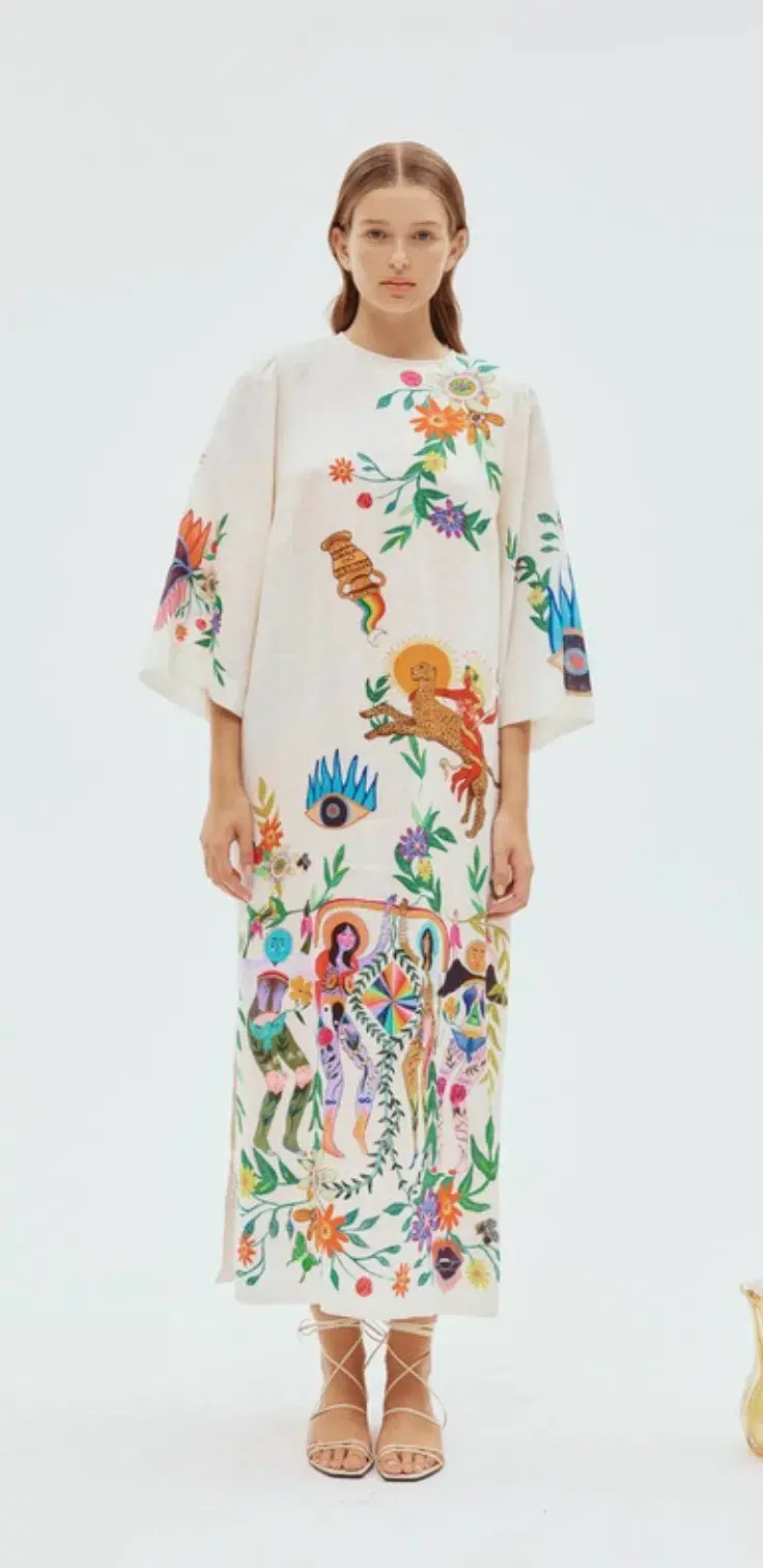 Alemais Meagan Midi Dress Multi Size 12 - Image 3