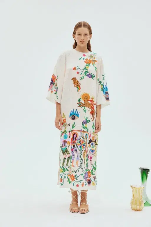 Alemais Meagan Midi Dress Print Size 14 - Image 1