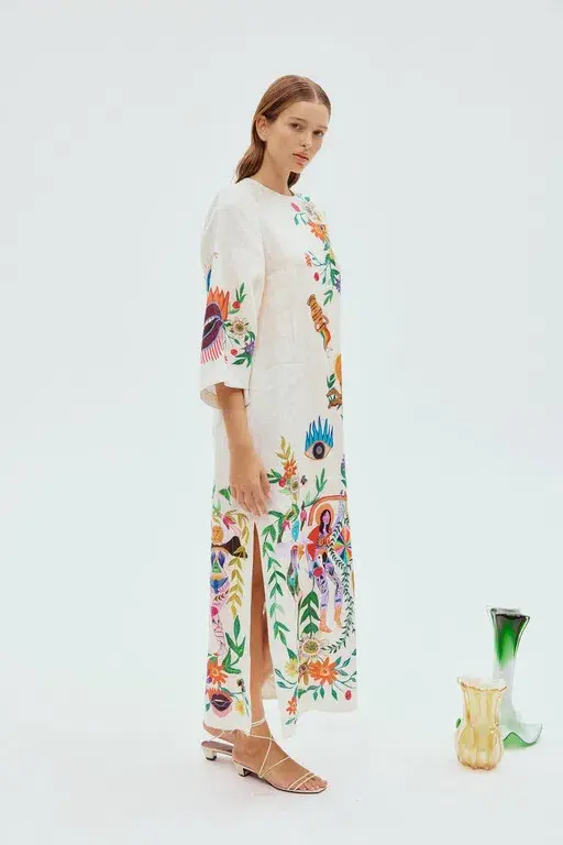 Alemais Meagan Midi Dress Print Size 14 - Image 3
