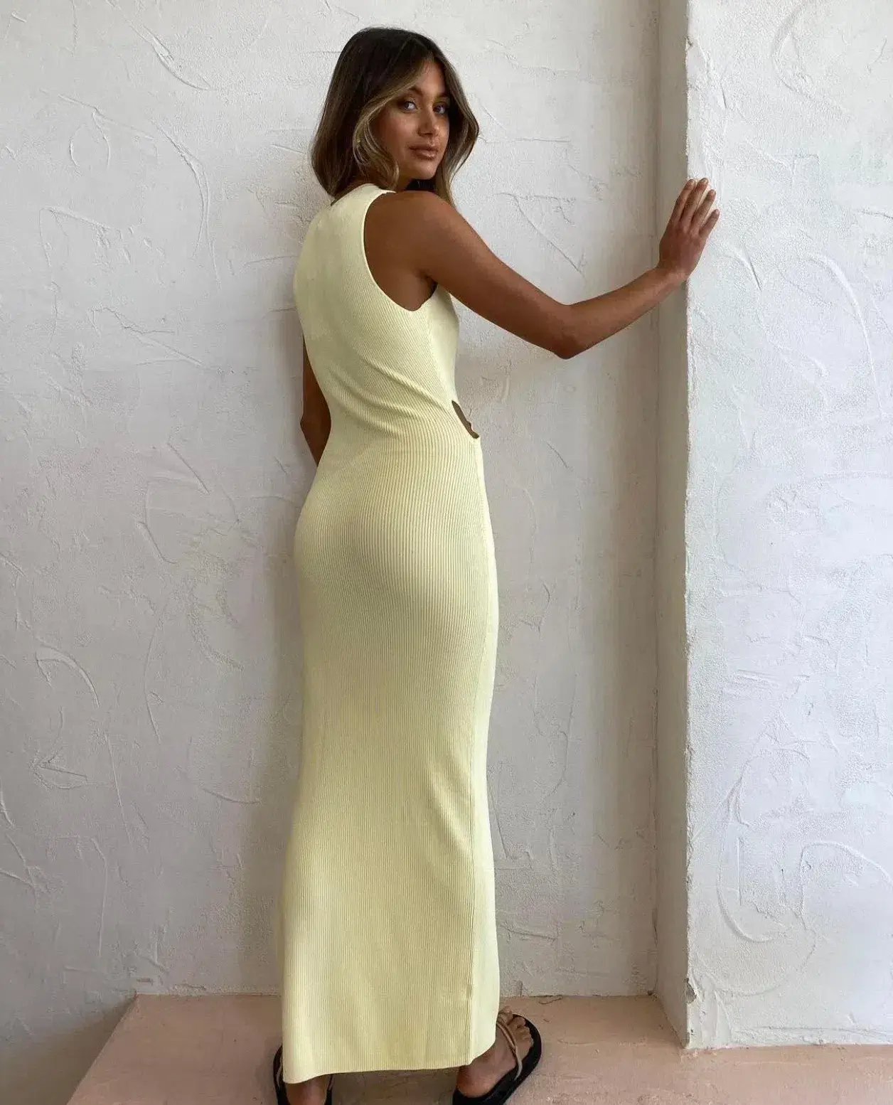Sir the Label Kelvin Drape Dress in Lemon Yellow Size 0/AU 6 - Image 3