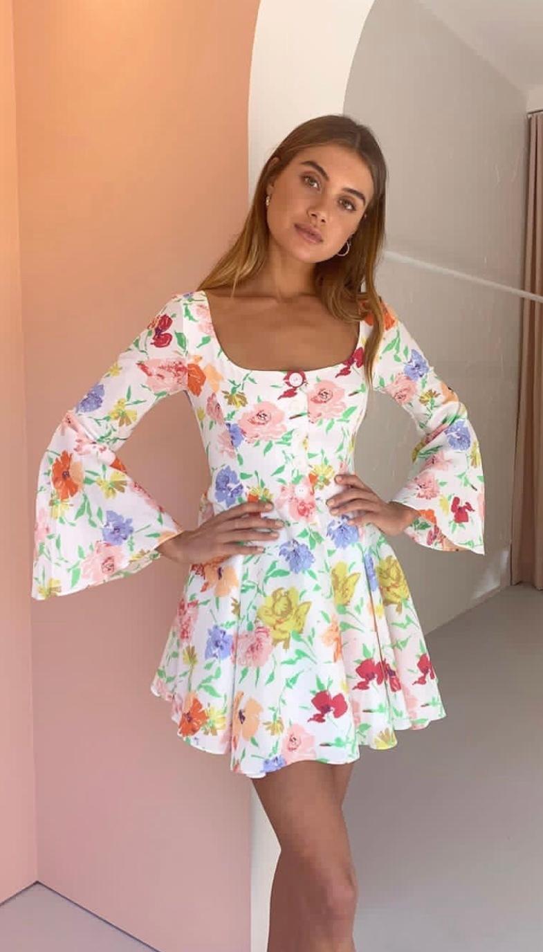 Alice McCall Picasso Mini Dress Floral Size 4 - Image 1