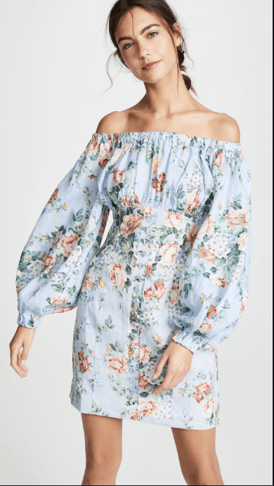 ZIMMERMANN Bowie off shoulder mini dress - Image 1