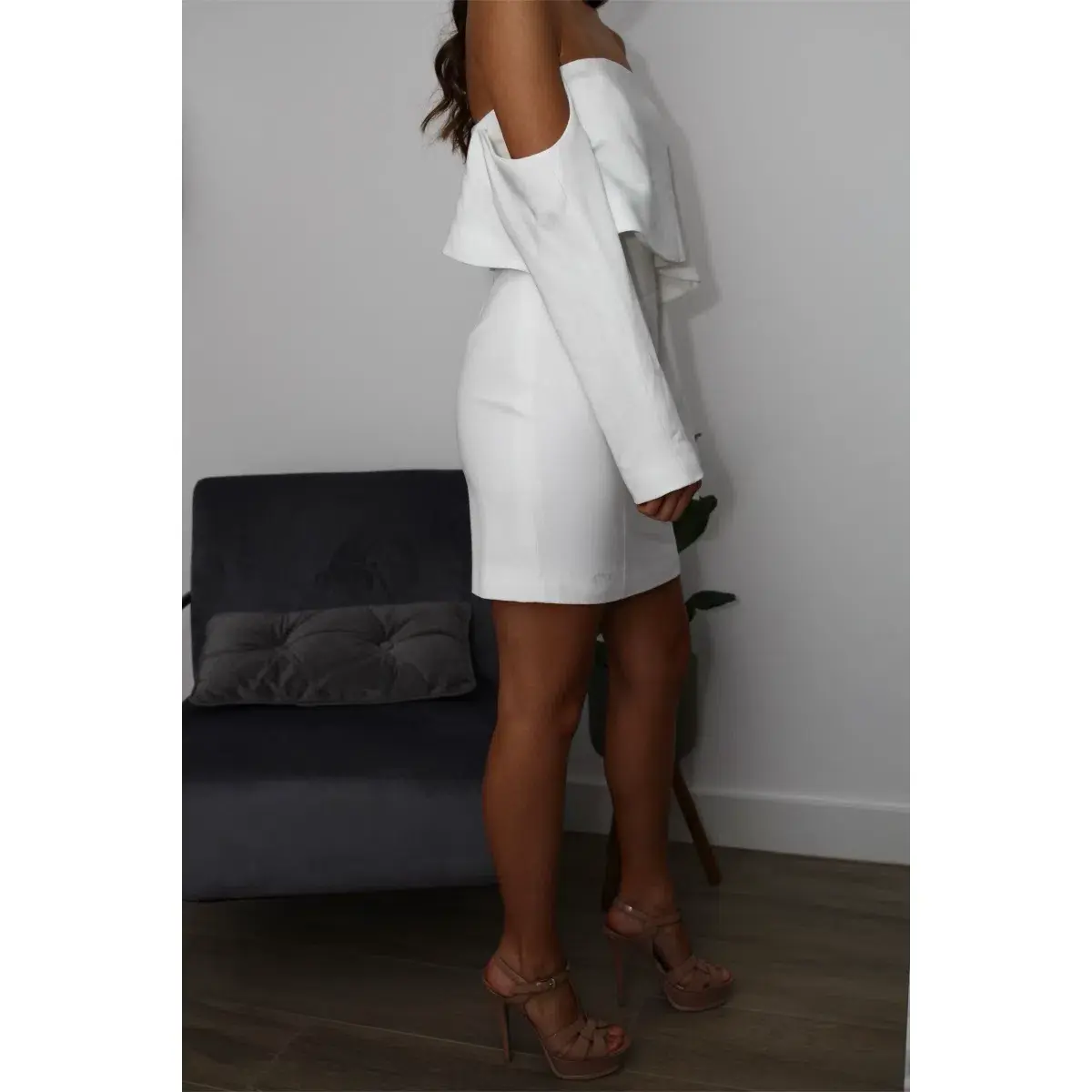 Keepsake the Label Stolen Dance Long Sleeve Mini Dress White Size 6 - Image 3