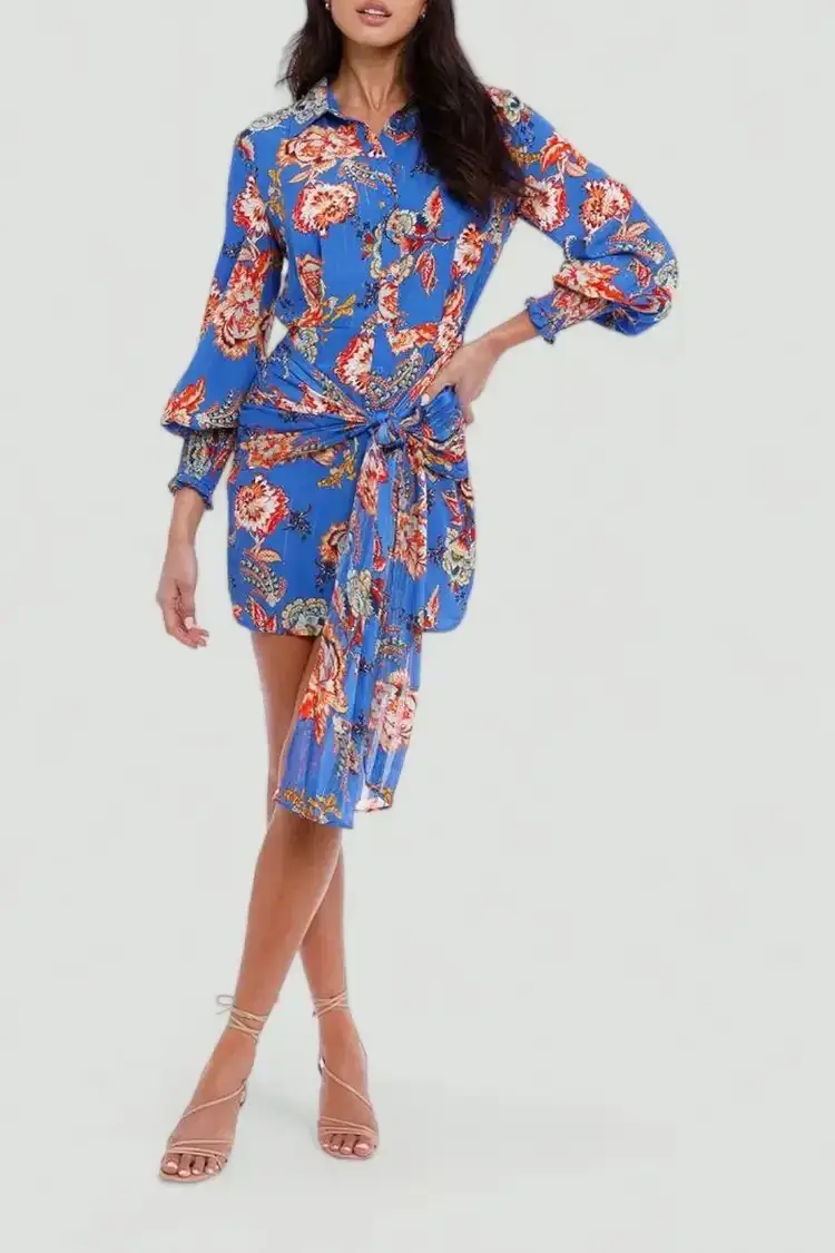 Elliatt Independence Dress in Blue Size 12 for rent on The Volte - main image