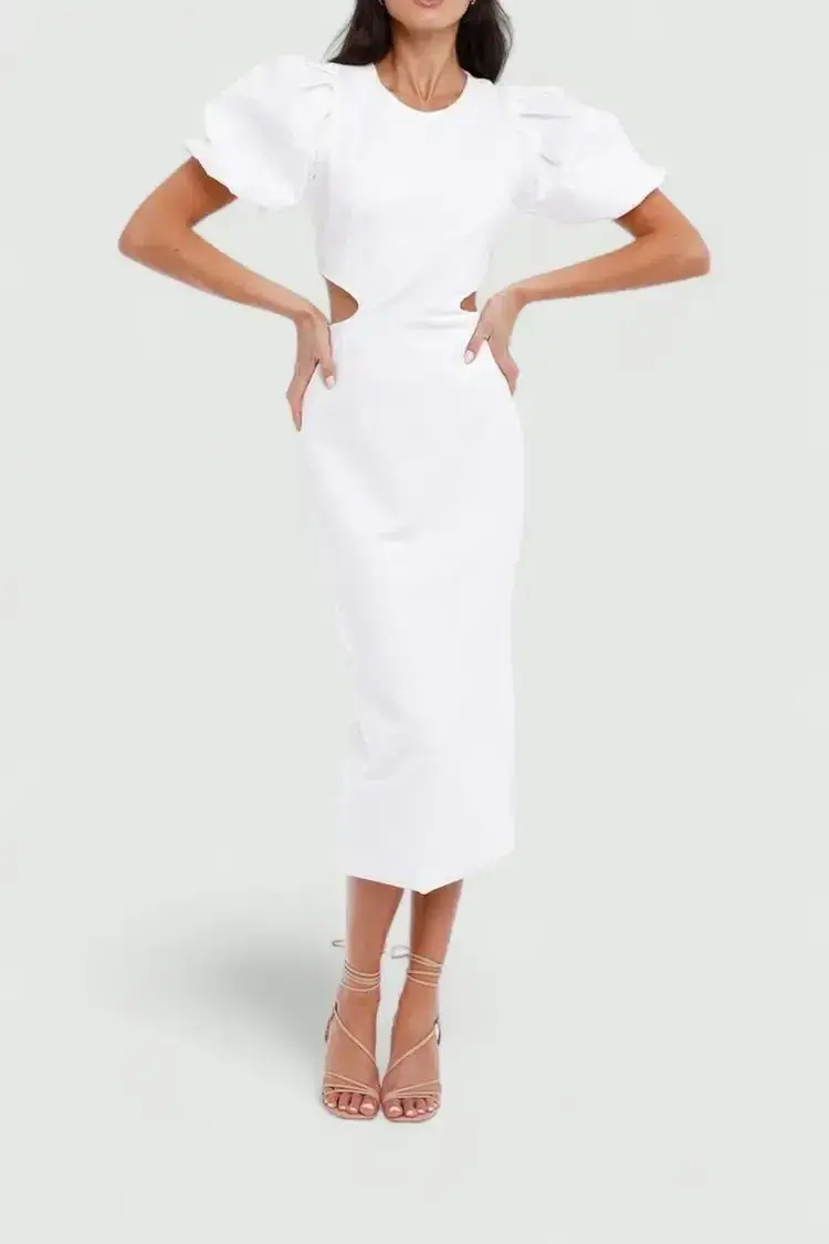 Elliatt Suffage Dress in White Size 8 - Image 2