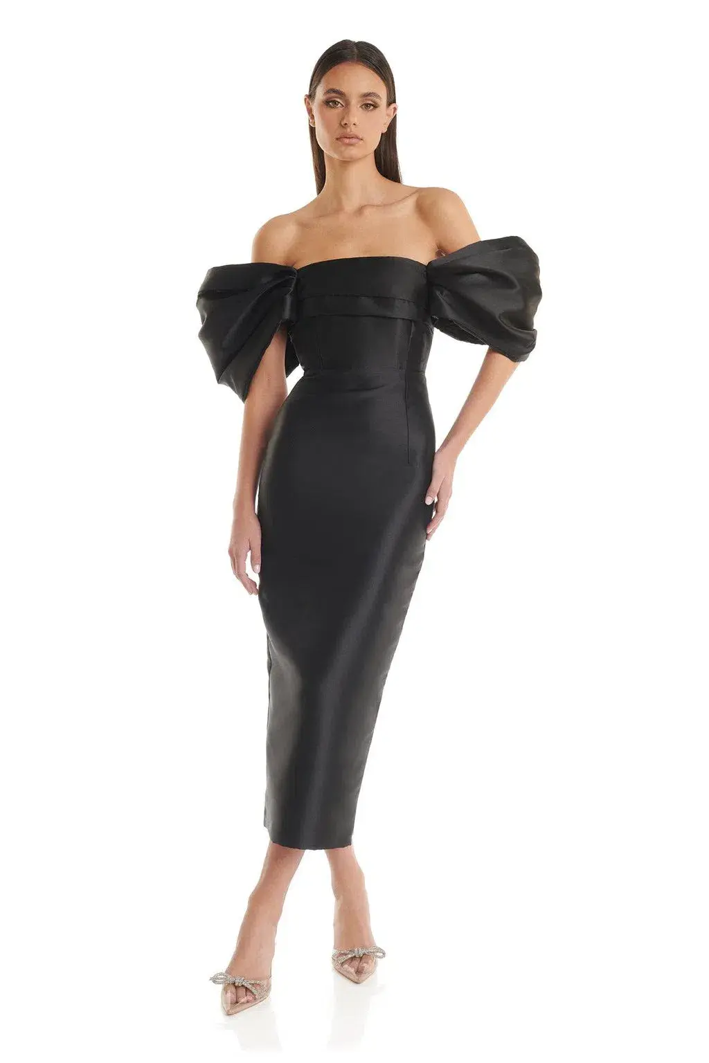 Eliya The Label Renee Midi Dress Black Size 10 - Image 1